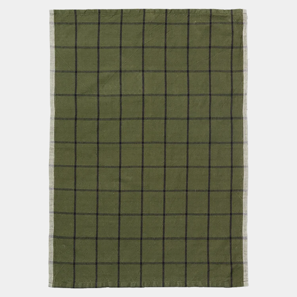 Ferm Living - Hale Tea Towel - Green/Black
