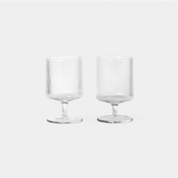 Ripple Wine Glass, Set of Two, Clear